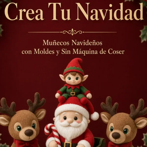 Portada del ebook Crea tu Navidad: muñecos navideños con moldes y sin máquina de coser